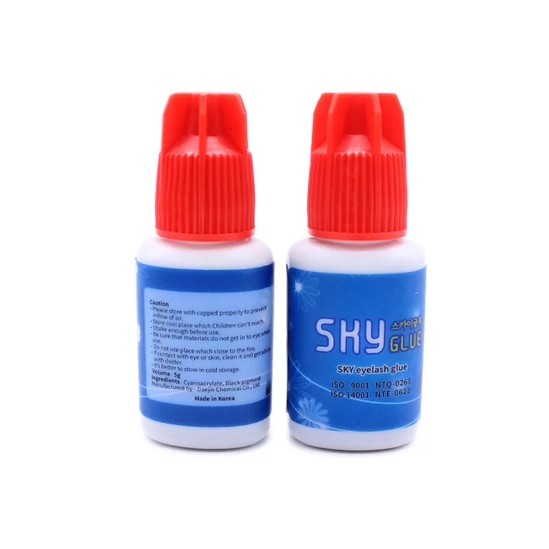 PEGAMENTO ADHESIVO PARA PESTAÑAS 1-2 SEG SKY GLUE 5ML TAPA ROJA