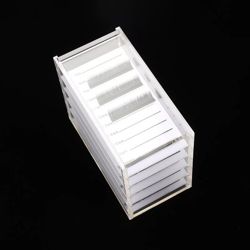 CAJA TRANSPARENTE DE ALMACENAMIENTO DE PESTAÑAS