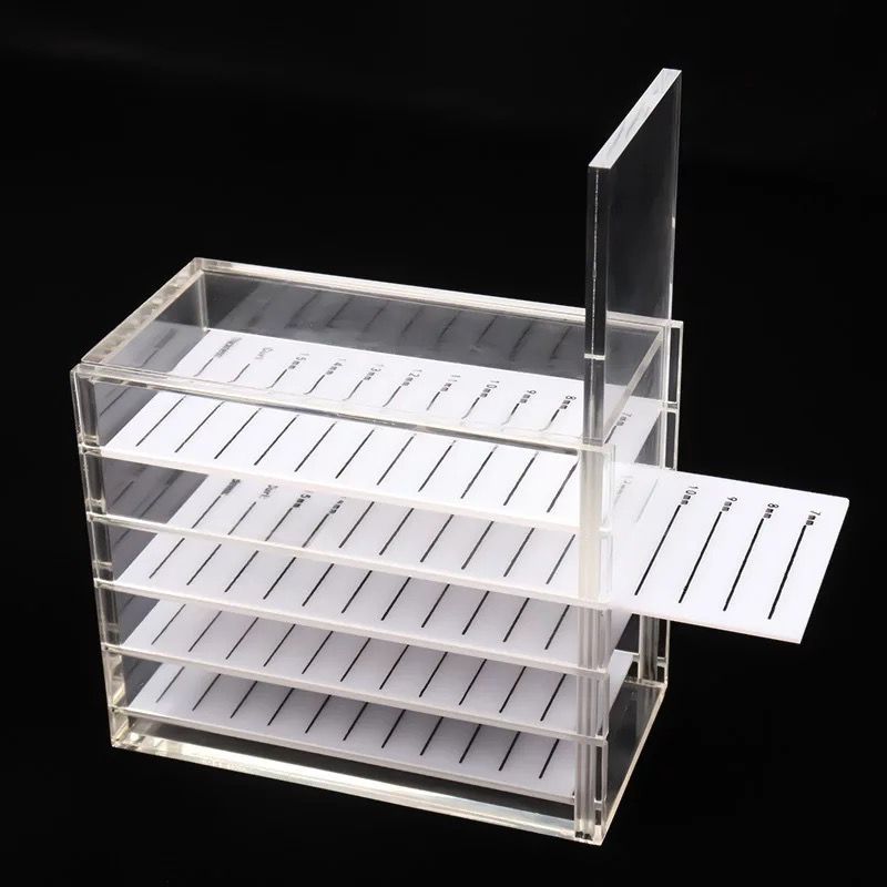 CAJA TRANSPARENTE DE ALMACENAMIENTO DE PESTAÑAS